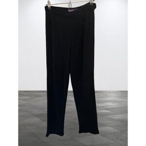 Ralph Lauren Purple Label Cashmere Pants Black Strait Cut Size 12